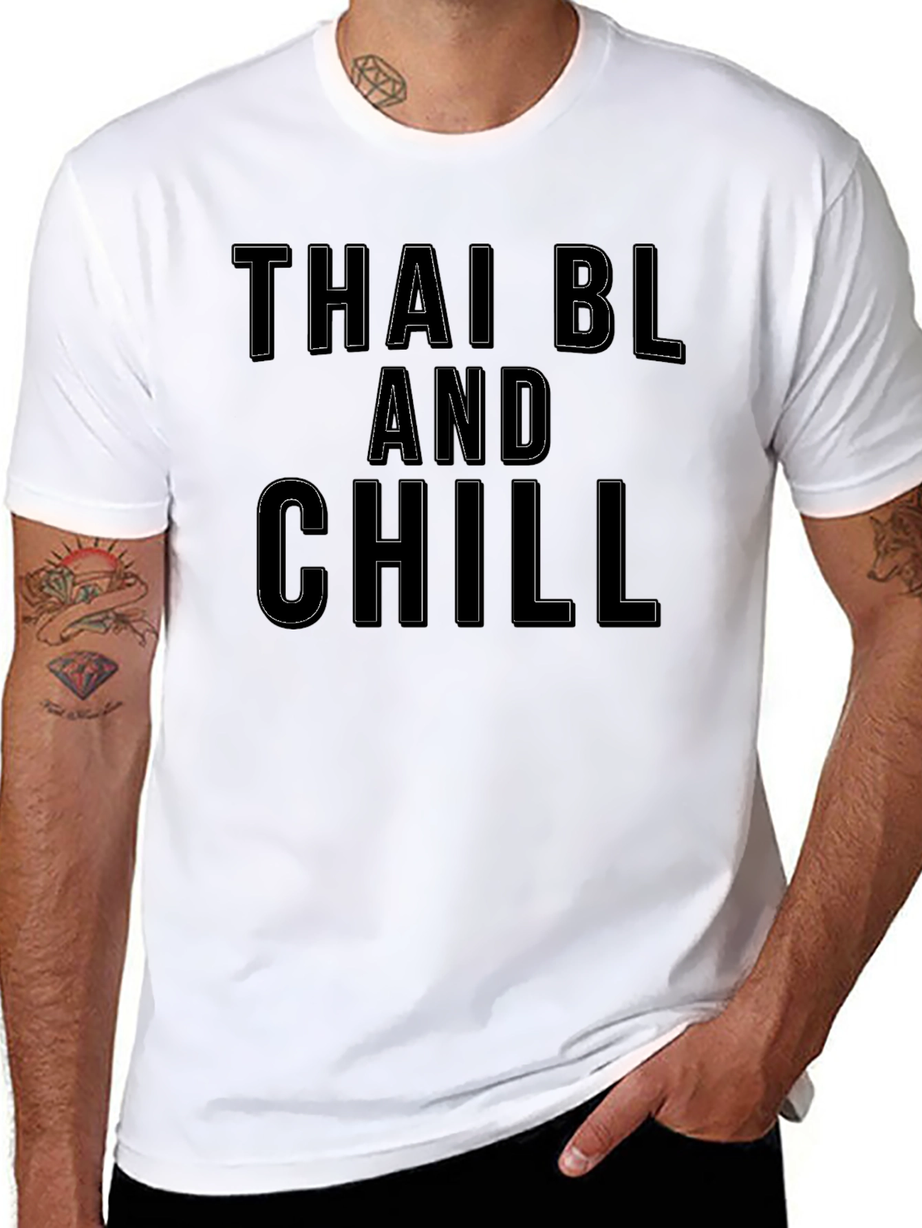 Thai BL and Chill Graphic Tee - Black