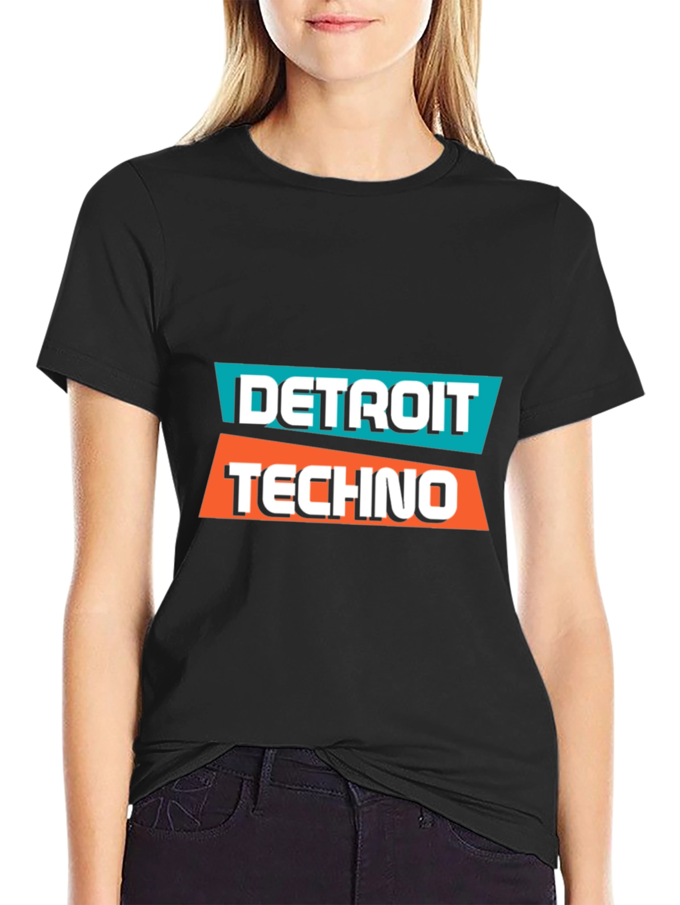 Detroit Techno Graphic Tee - Black Cotton T-Shirt