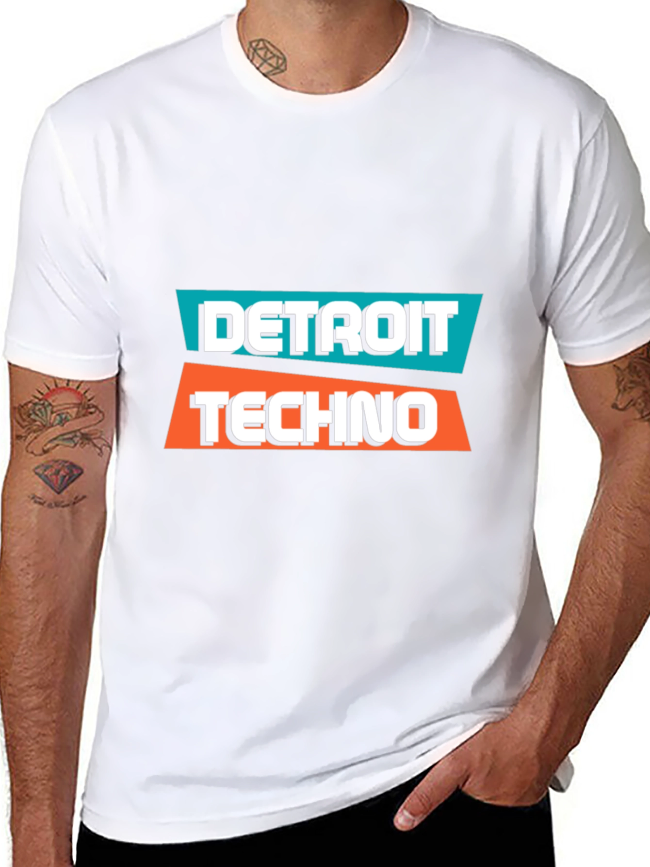 Detroit Techno Graphic Tee - Black Cotton T-Shirt