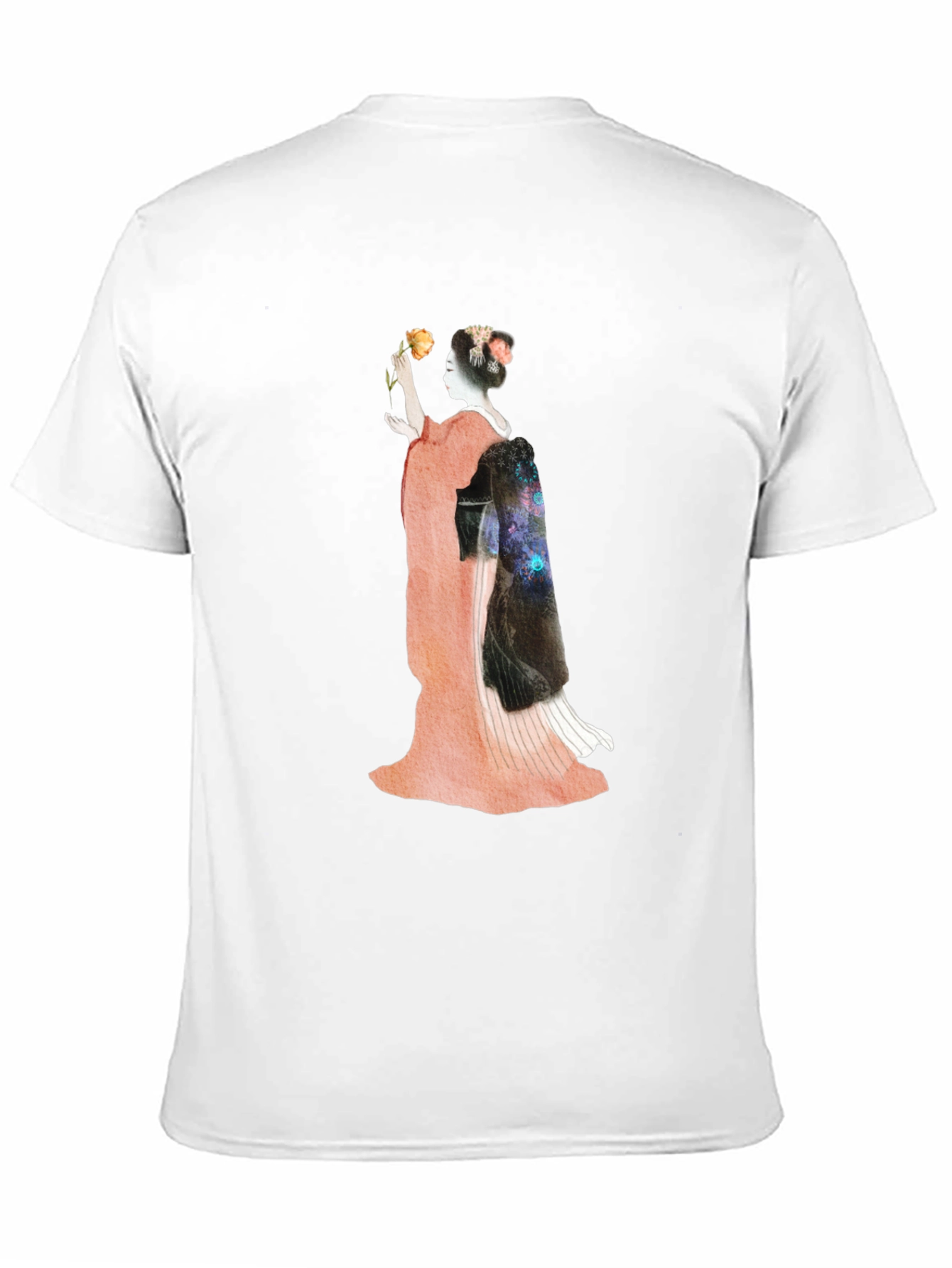 Geisha Graphic Print Black T-Shirt