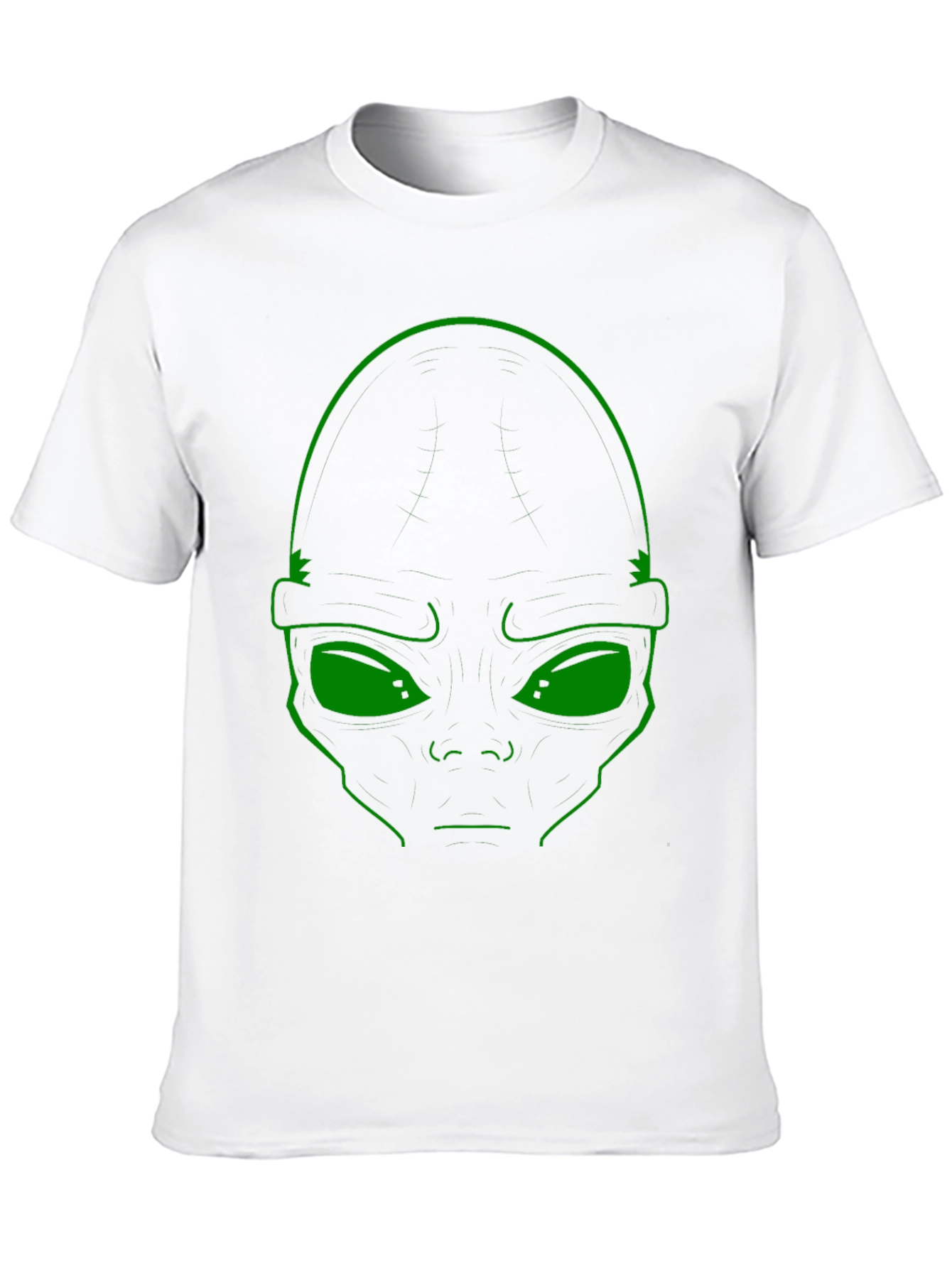 Alien Face Graphic T-Shirt - Black