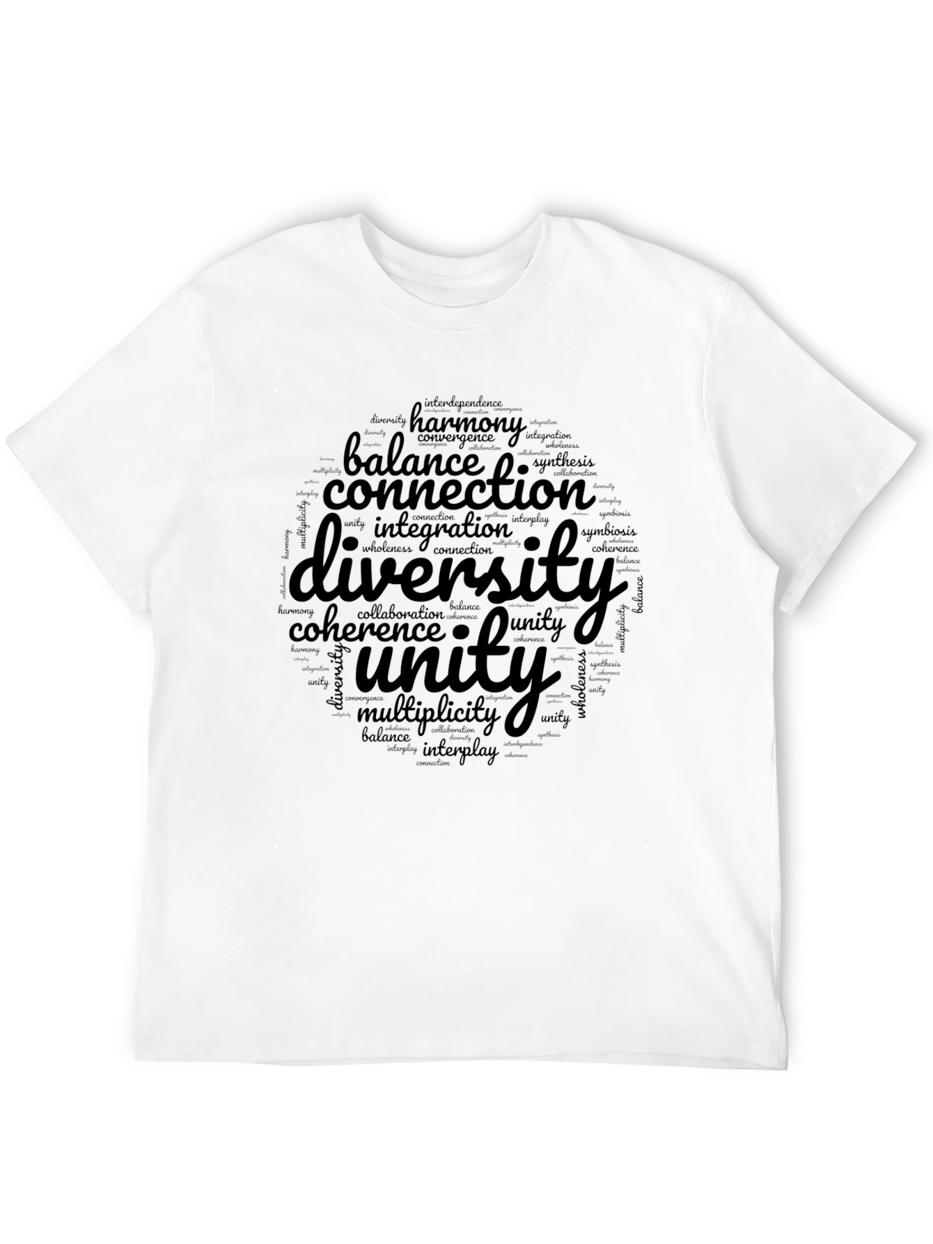 Diversity & Unity Word Art Graphic Tee