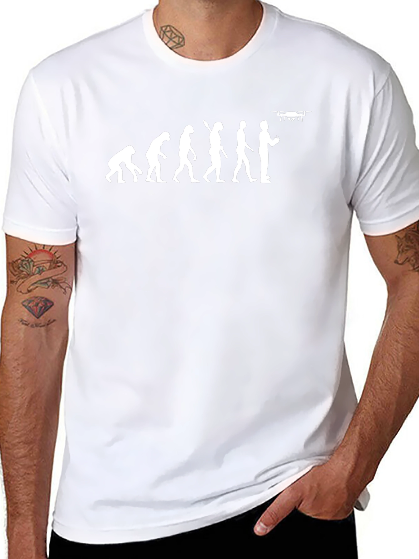Evolution of Drone Pilot T-Shirt - Black Cotton Tee