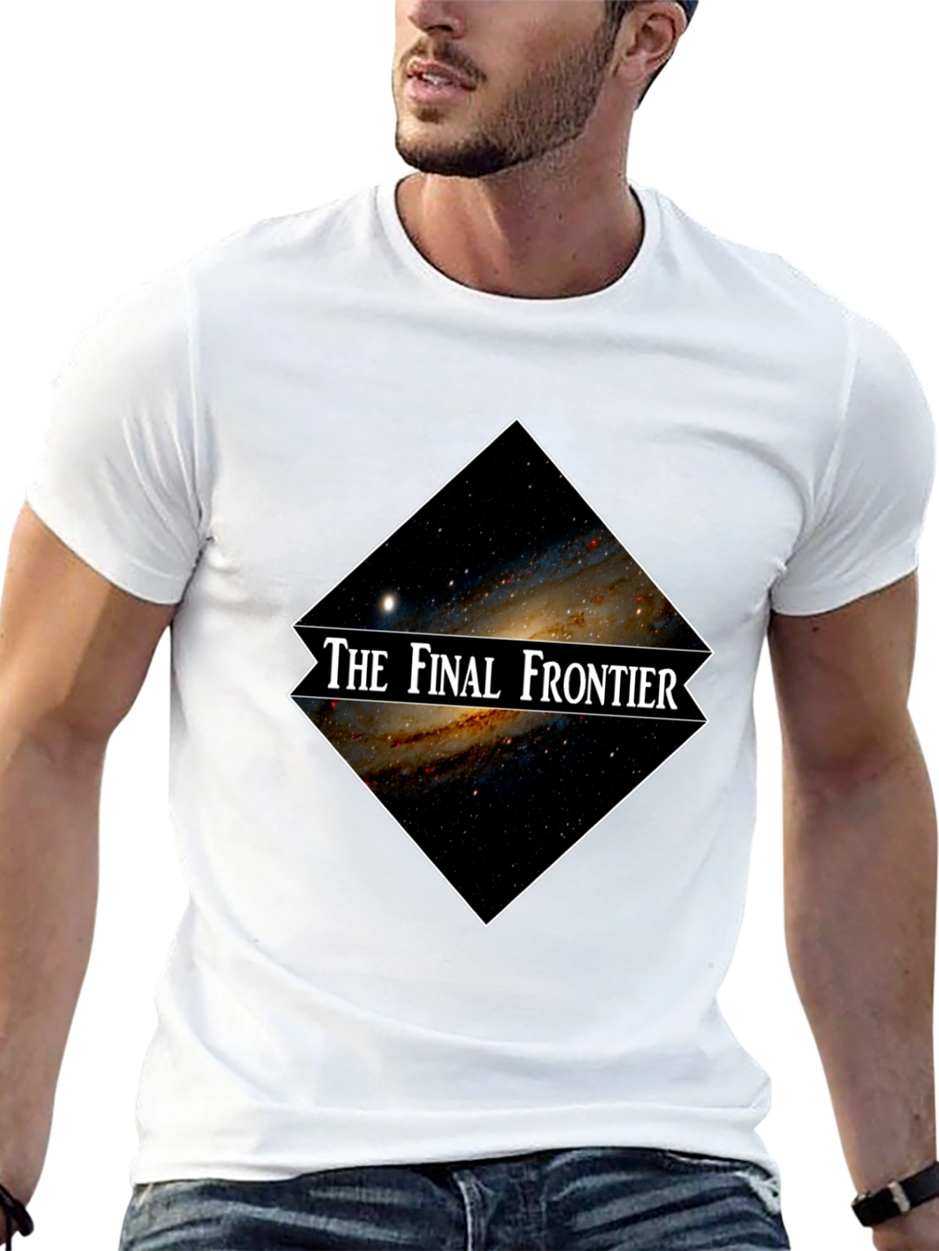 The Final Frontier Galaxy Graphic Black T-Shirt