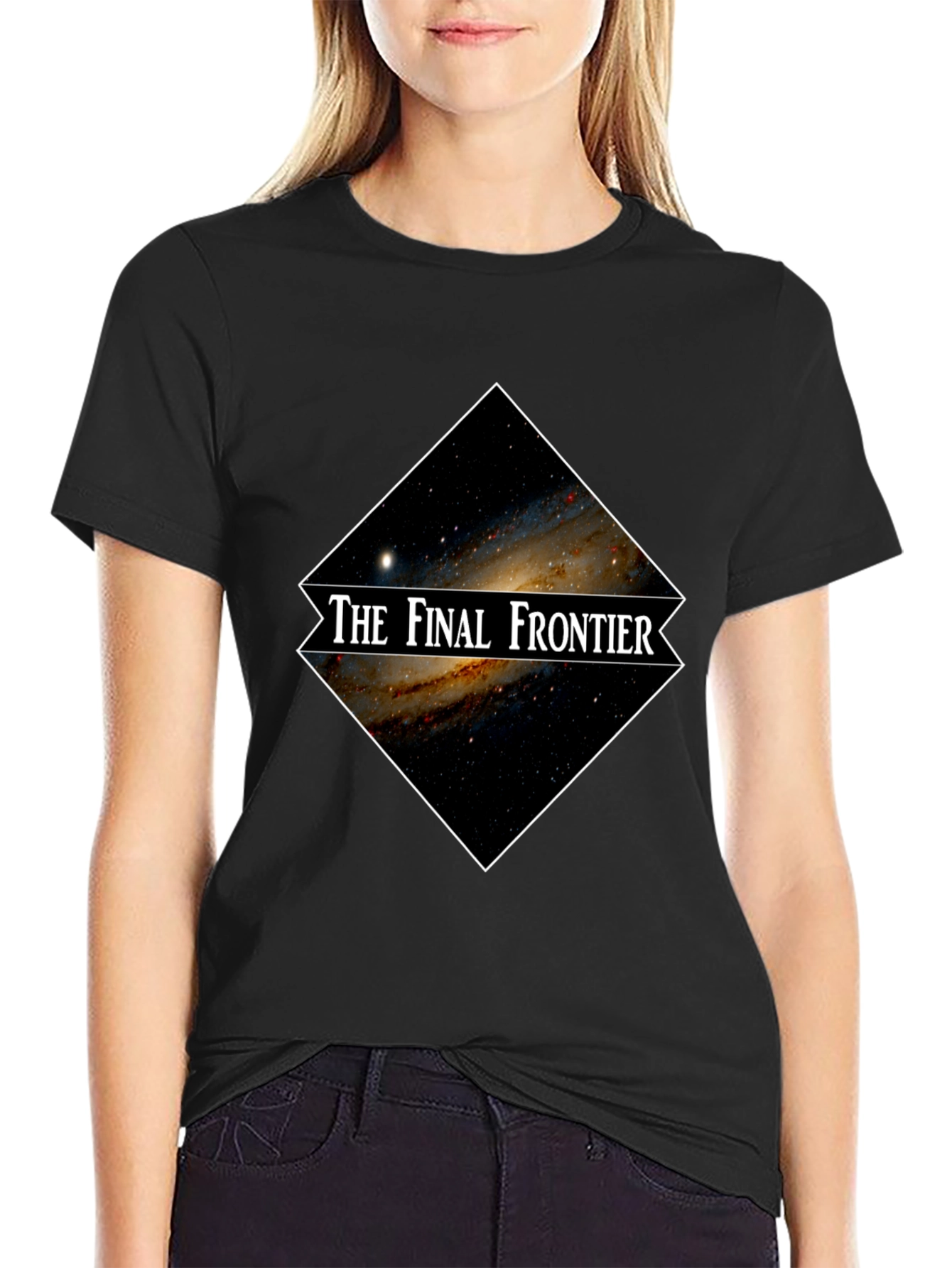 The Final Frontier Galaxy Graphic Black T-Shirt
