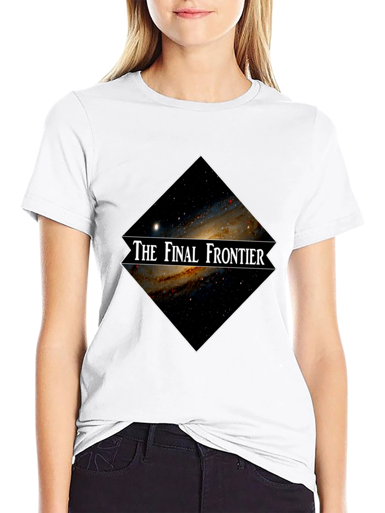 The Final Frontier Galaxy Graphic Black T-Shirt