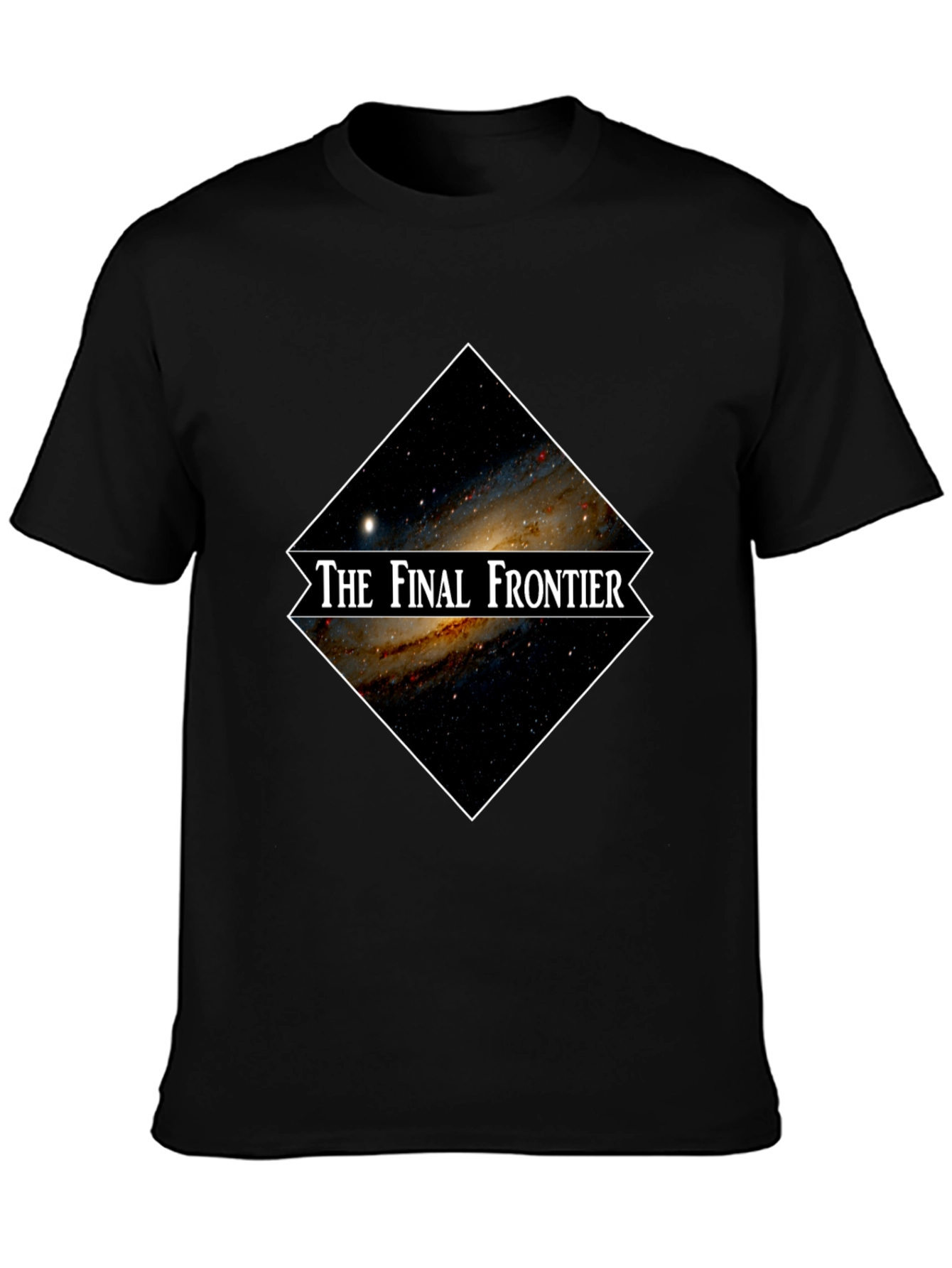 The Final Frontier Galaxy Graphic Black T-Shirt