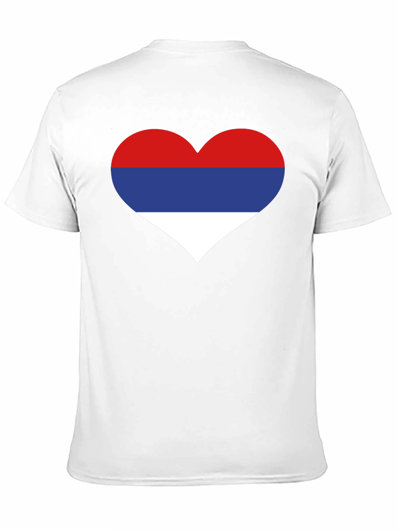 Serbia Flag Heart T-Shirt Black