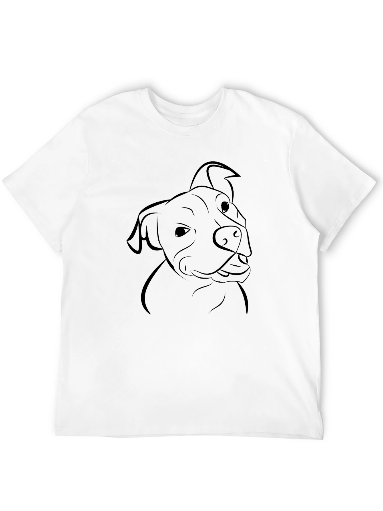 Pitbull Dog Graphic T-Shirt - Black Cotton Tee