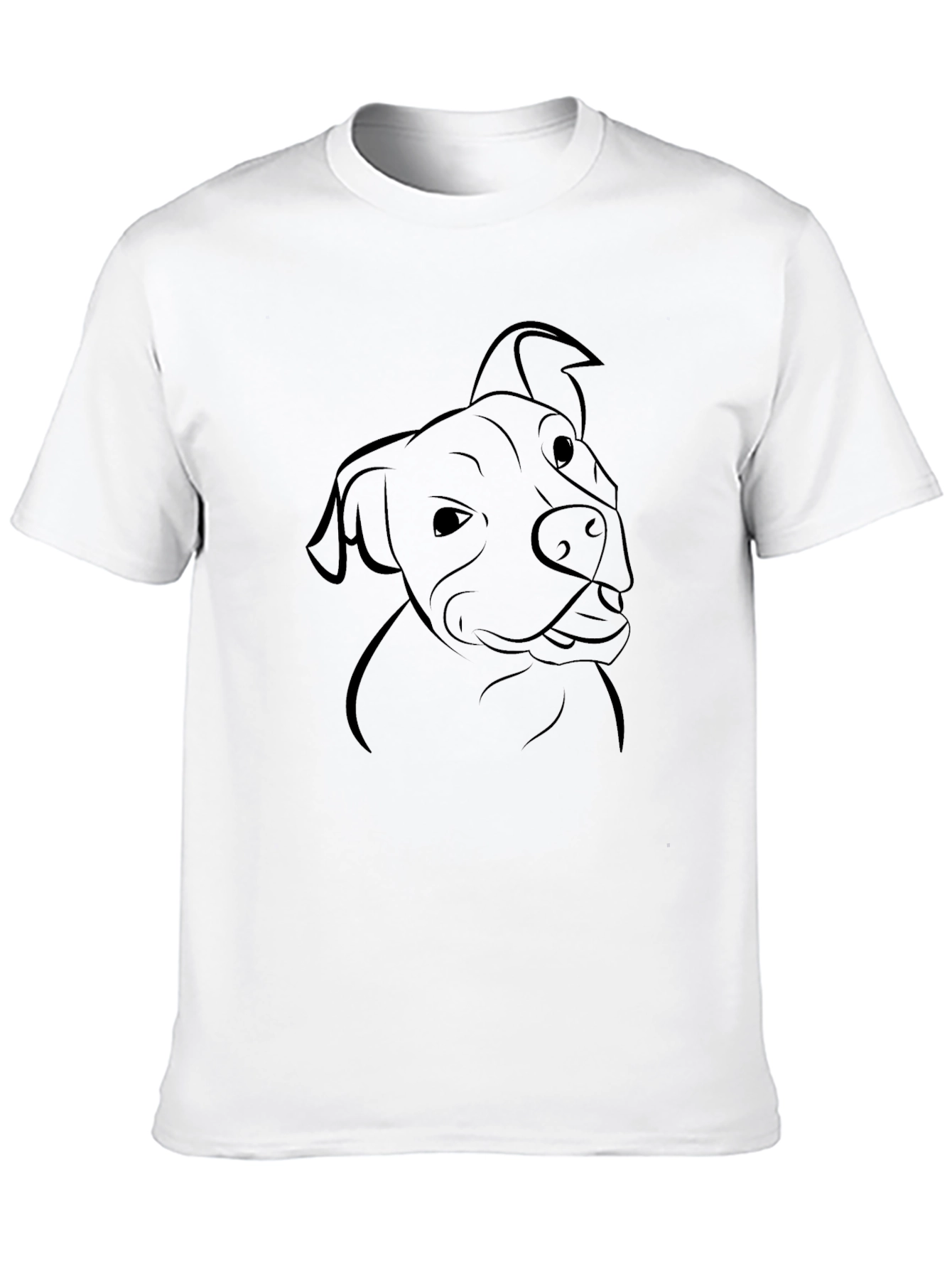 Pitbull Dog Graphic T-Shirt - Black Cotton Tee