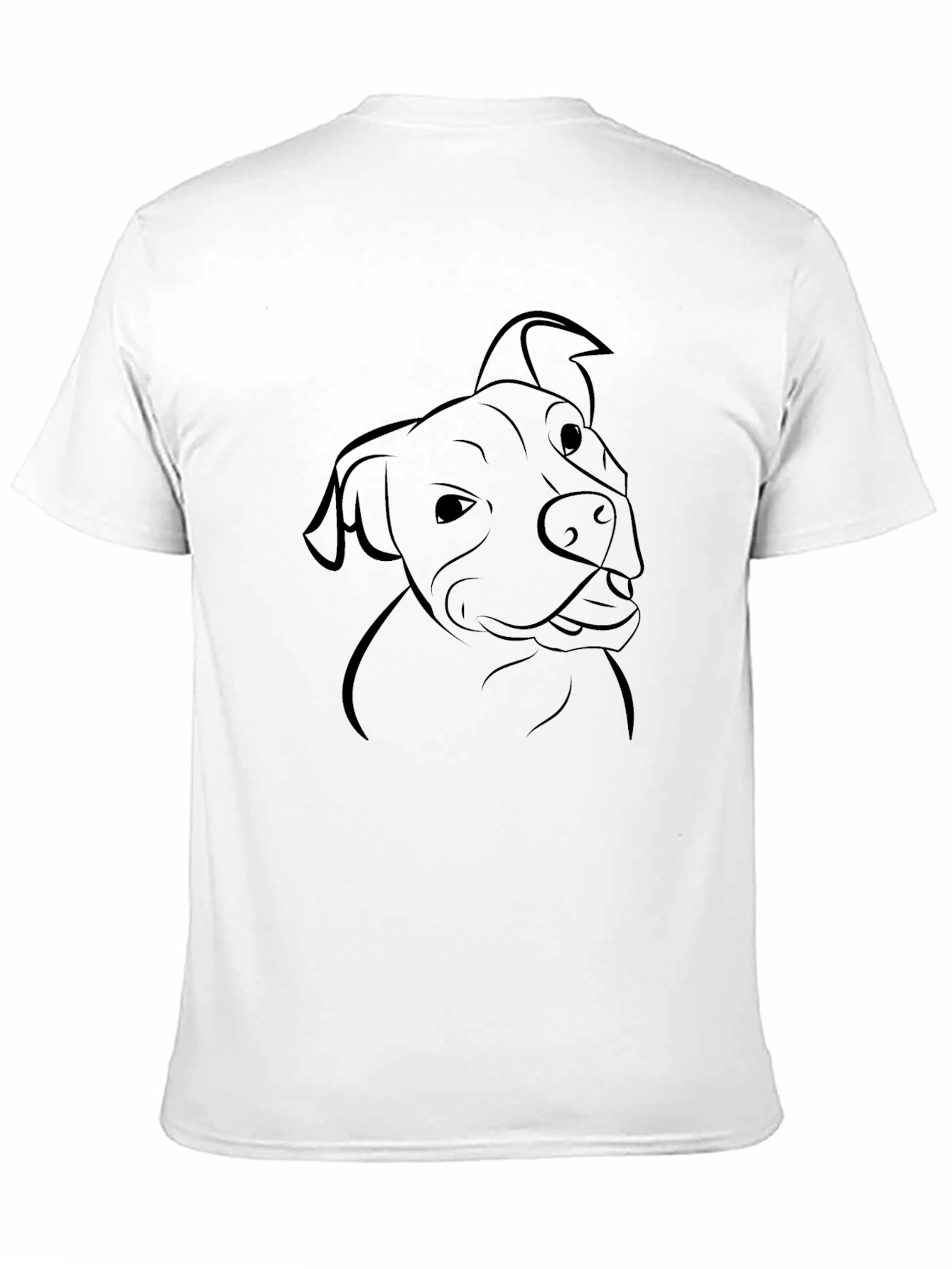 Pitbull Dog Graphic T-Shirt - Black Cotton Tee