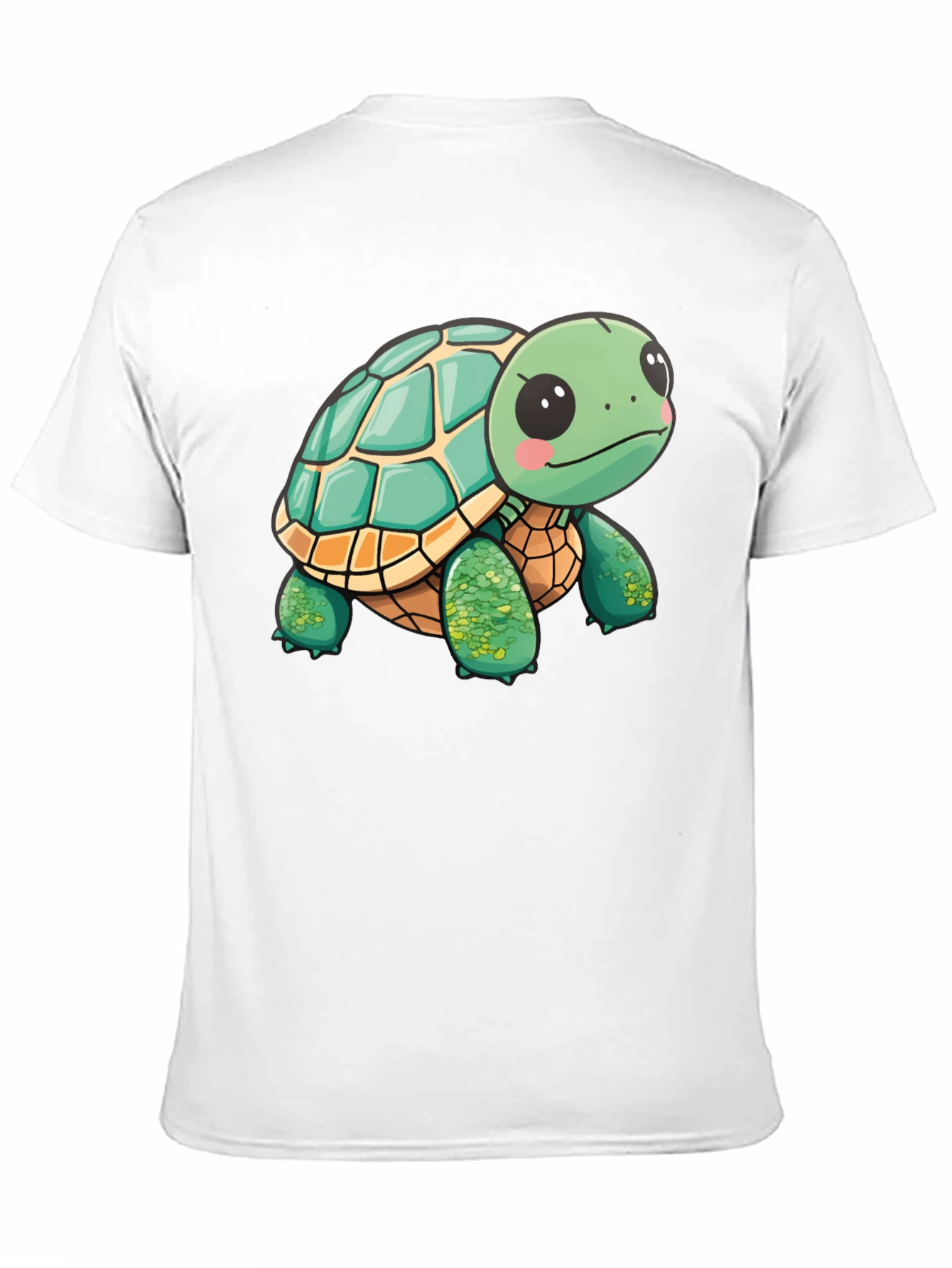 Cute Turtle Graphic Tee - Black