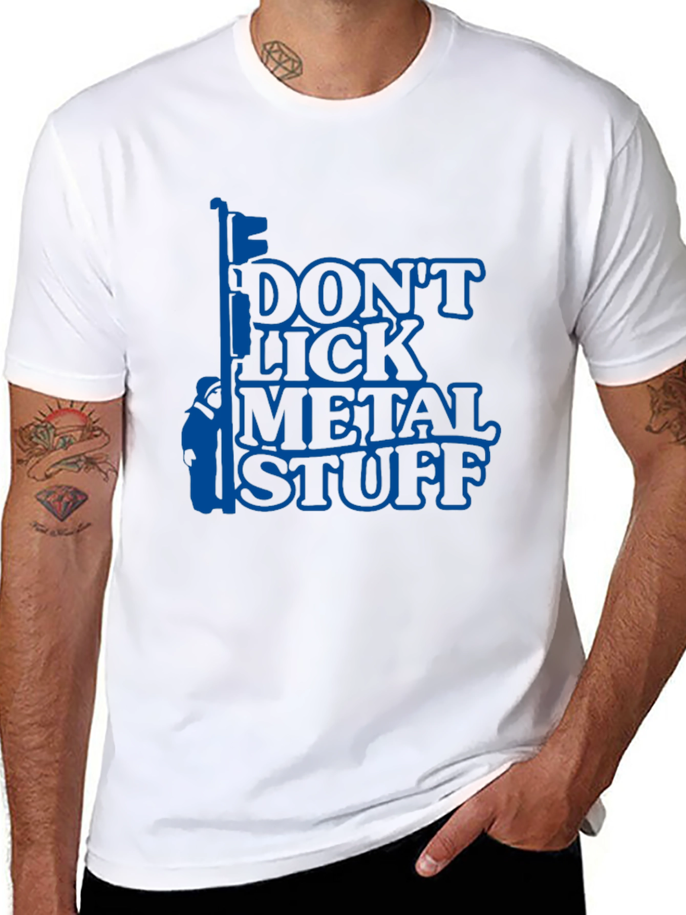 Dont Lick Metal Stuff T-Shirt - Funny Novelty Tee