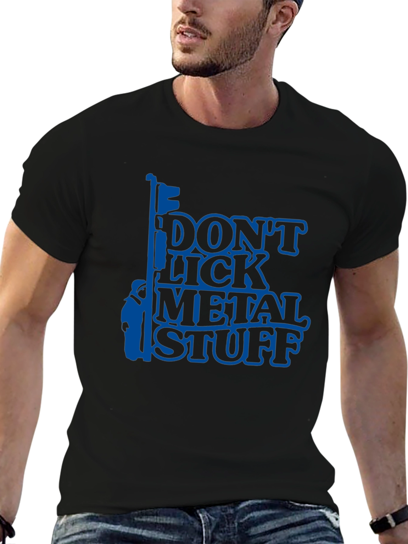 Dont Lick Metal Stuff T-Shirt - Funny Novelty Tee