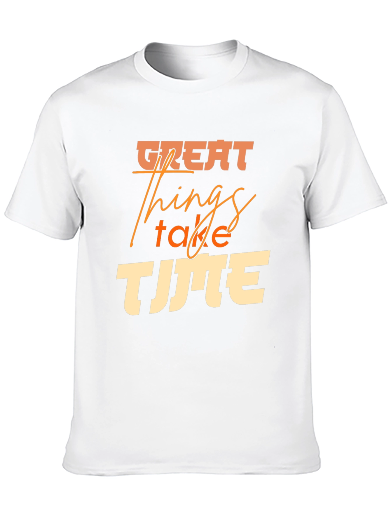 Great Things Take Time Black Graphic Tee