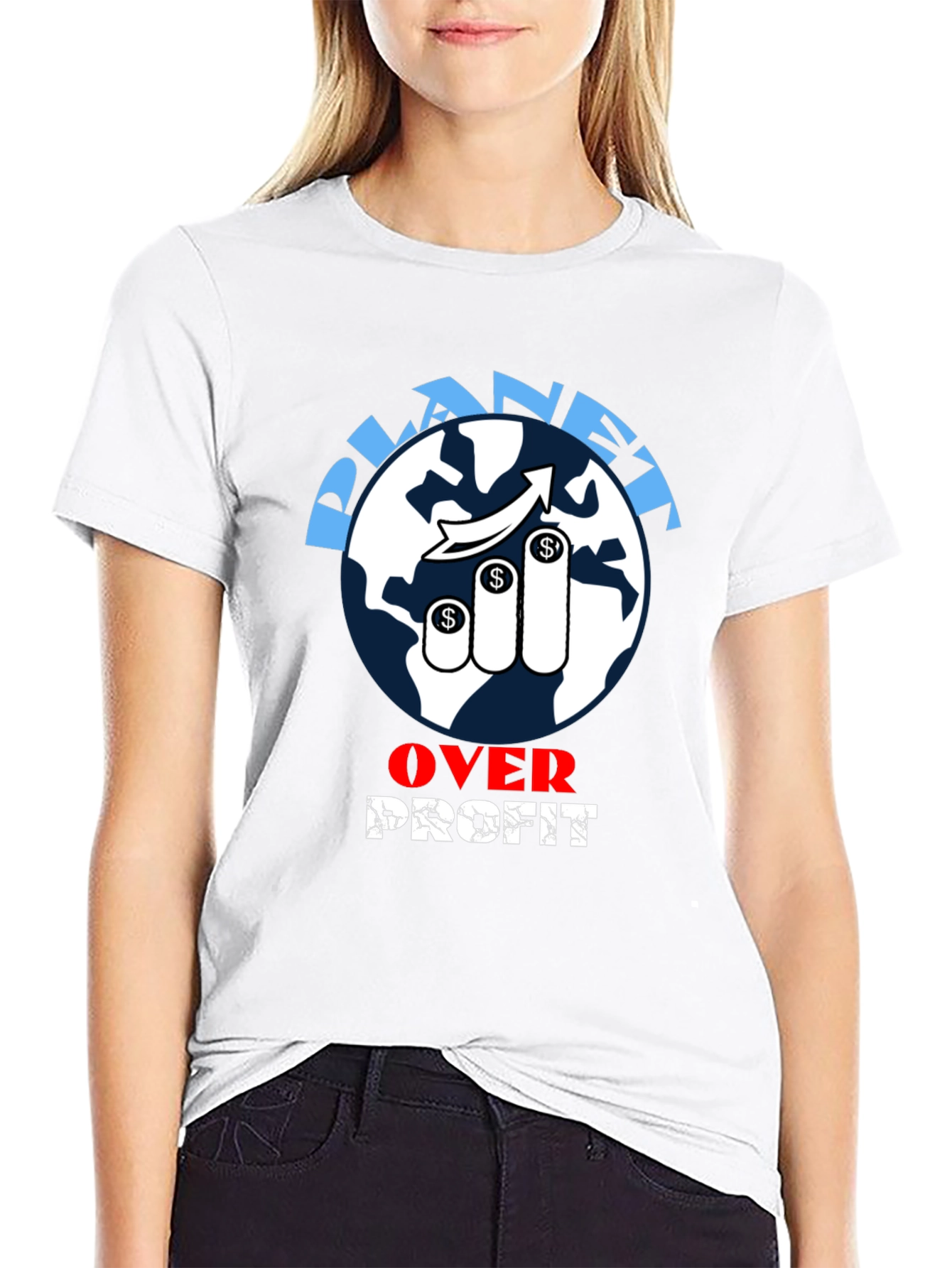 Planet Over Profit Graphic Tee - Eco-Conscious Fashion