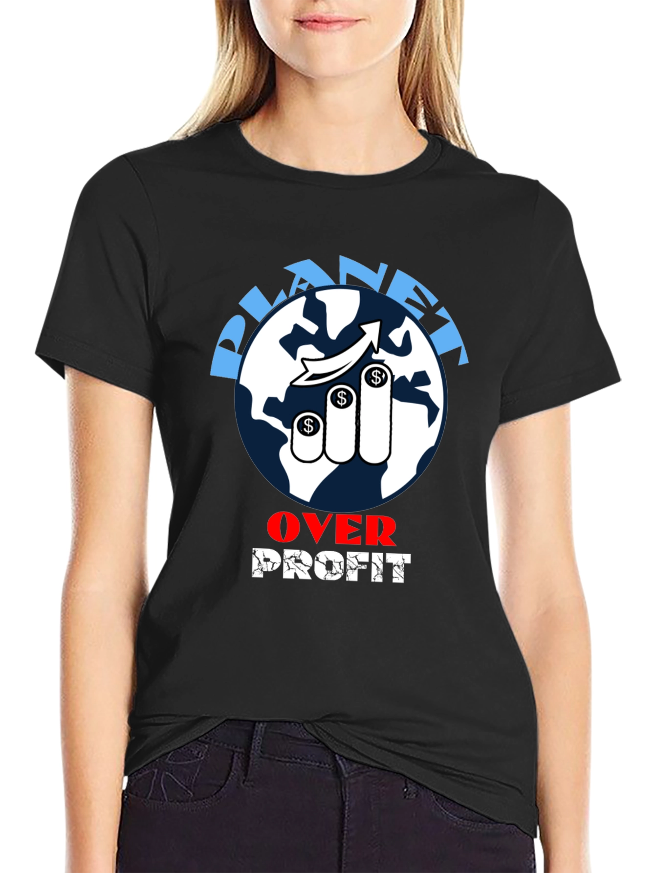 Planet Over Profit Graphic Tee - Eco-Conscious Fashion
