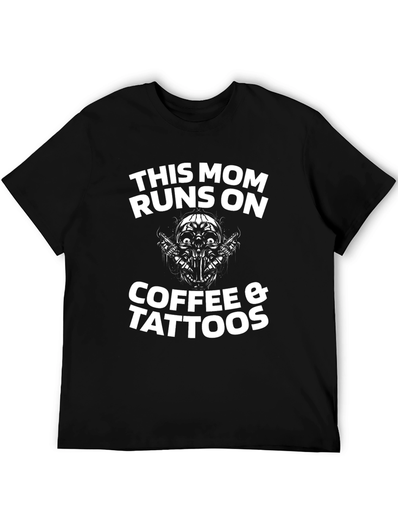 This Mom Runs on Coffee & Tattoos Graphic T-Shirt