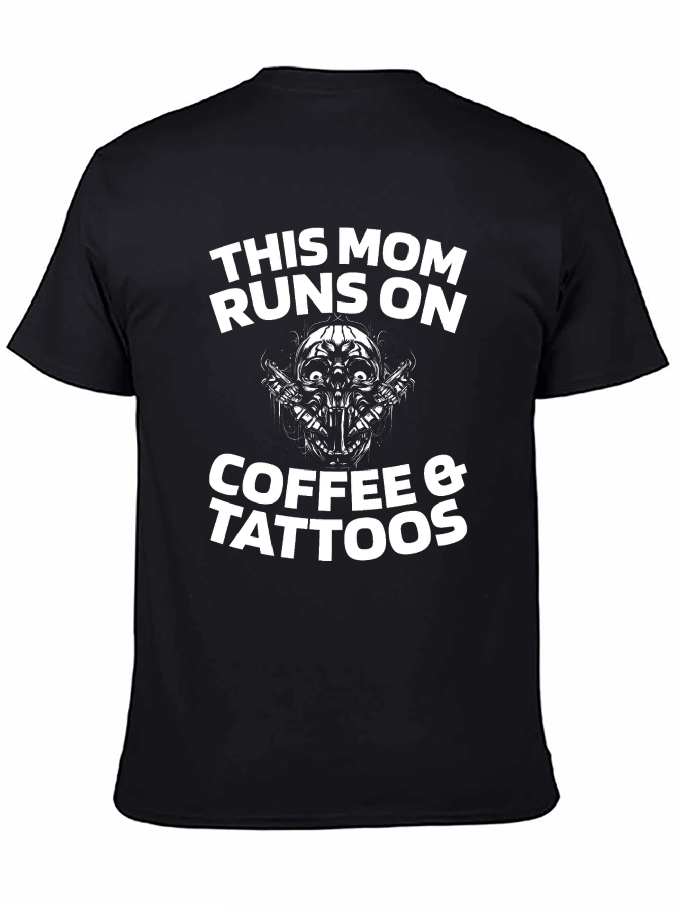 This Mom Runs on Coffee & Tattoos Graphic T-Shirt