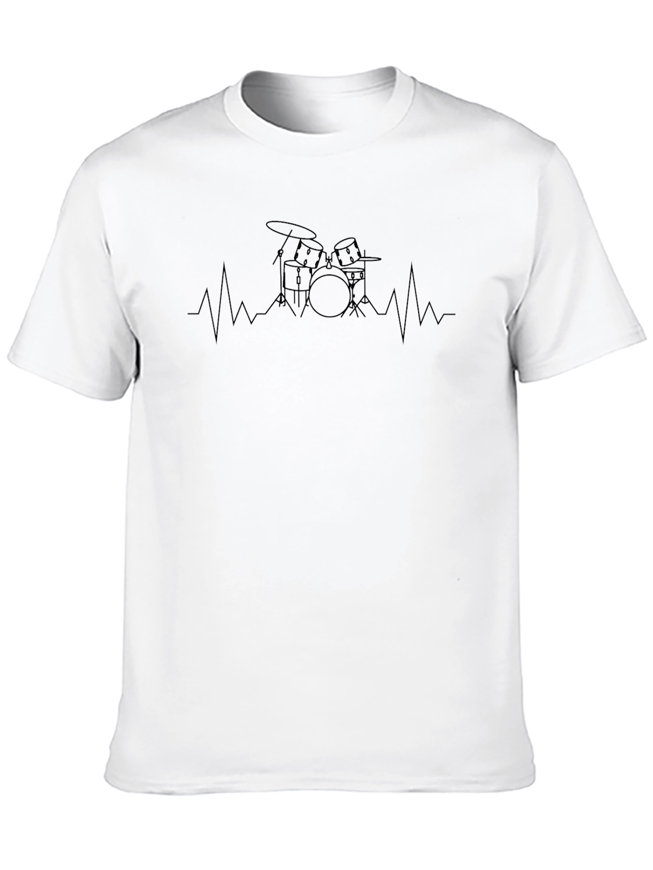 Drumbeat Heartbeat Black Graphic T-Shirt