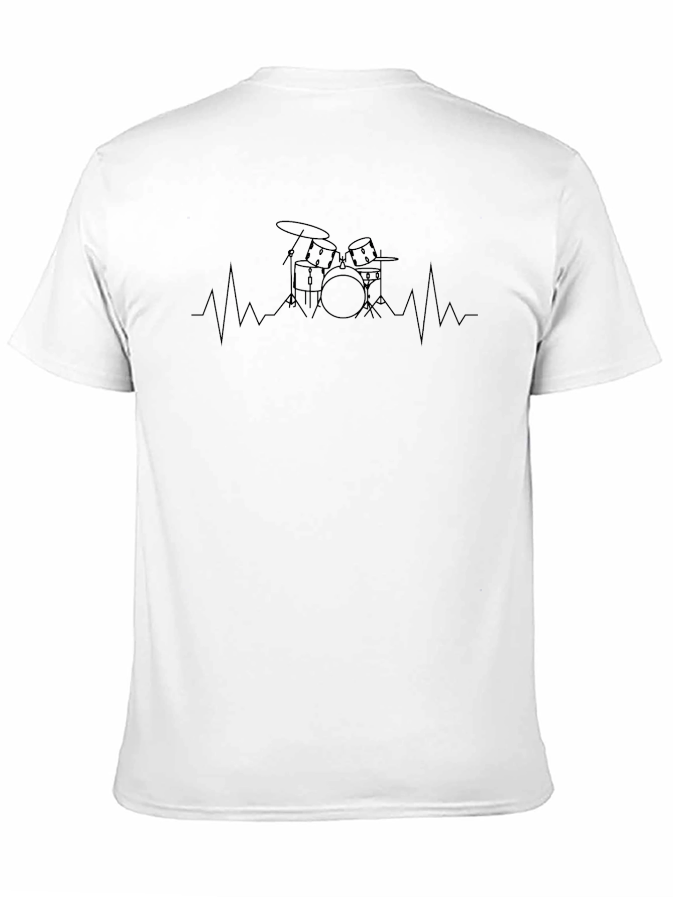 Drumbeat Heartbeat Black Graphic T-Shirt