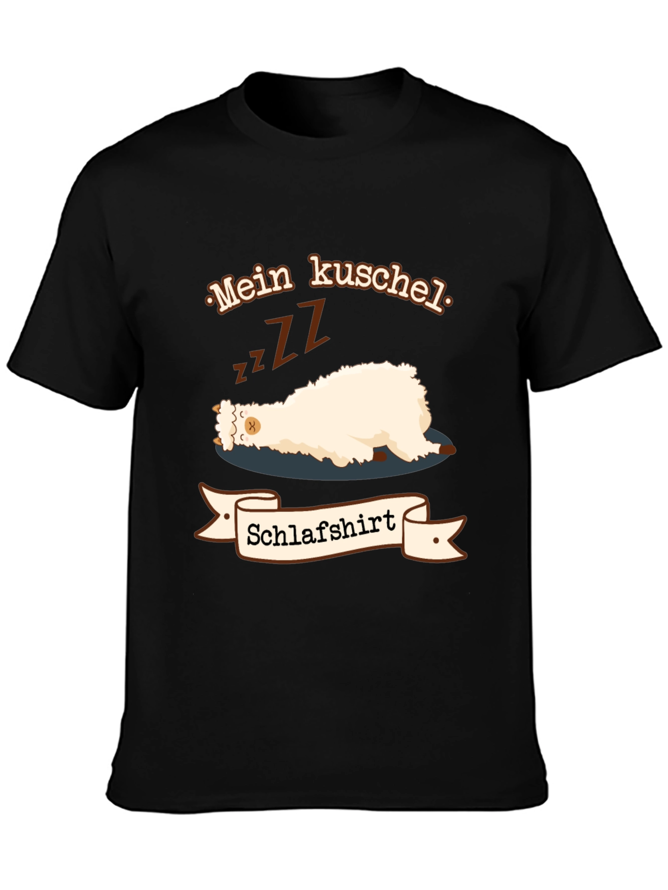 Funny Sleeping Llama T-Shirt Mein Kuschel Schlafshirt