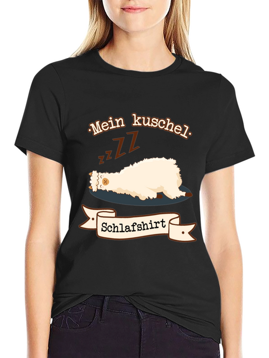 Funny Sleeping Llama T-Shirt Mein Kuschel Schlafshirt