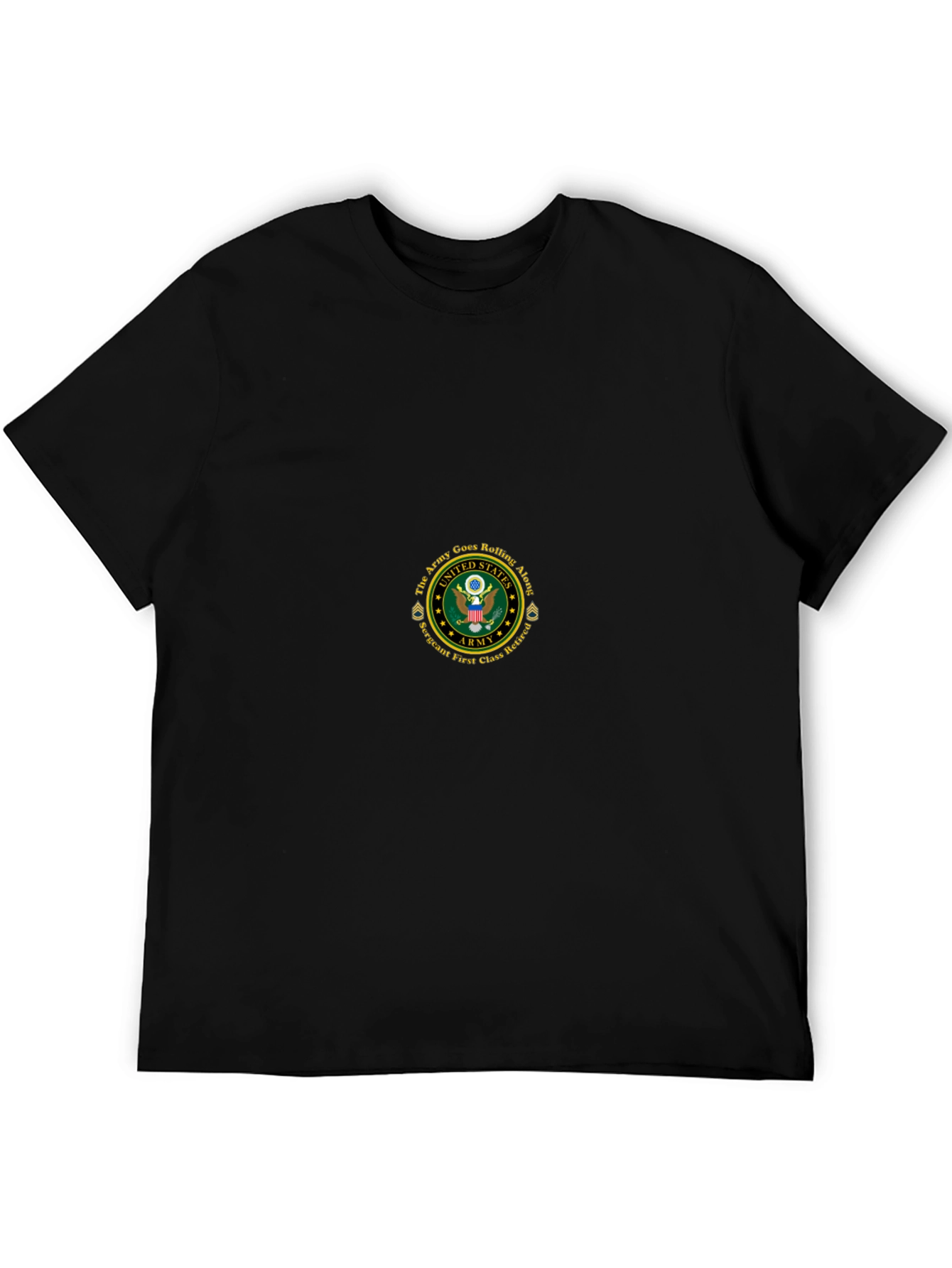Army Veteran Black T-Shirt - Rolling Along