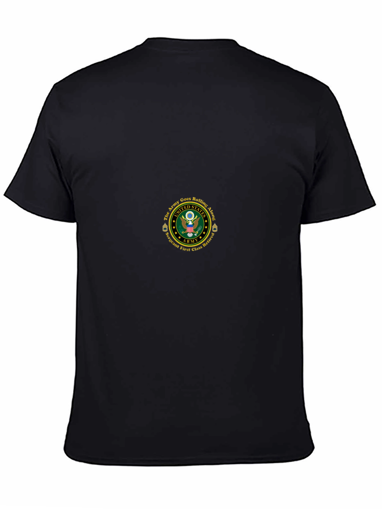 Army Veteran Black T-Shirt - Rolling Along