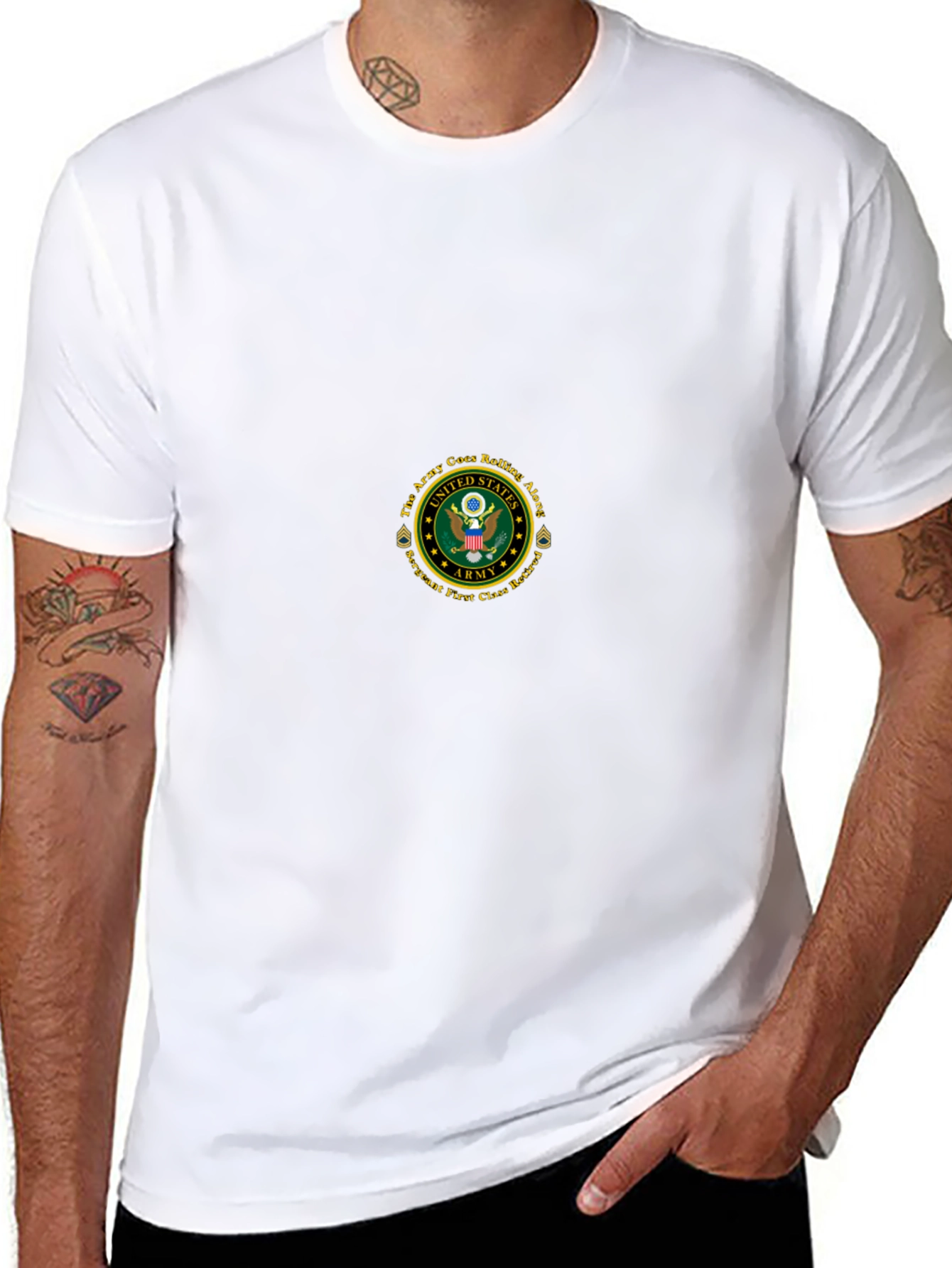 Army Veteran Black T-Shirt - Rolling Along