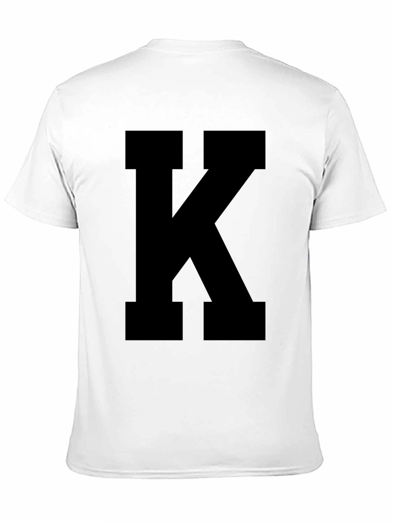 Bold Black K Graphic Tee - Classic Comfort
