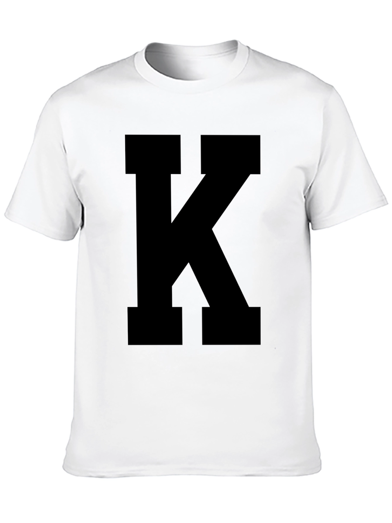 Bold Black K Graphic Tee - Classic Comfort