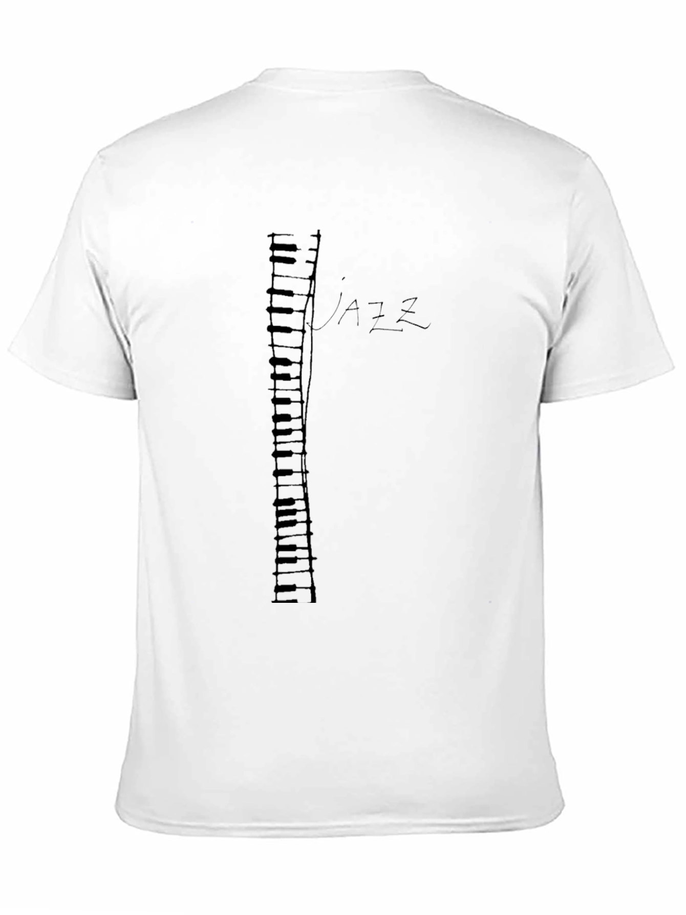 Jazz Piano Keys Graphic Black T-Shirt