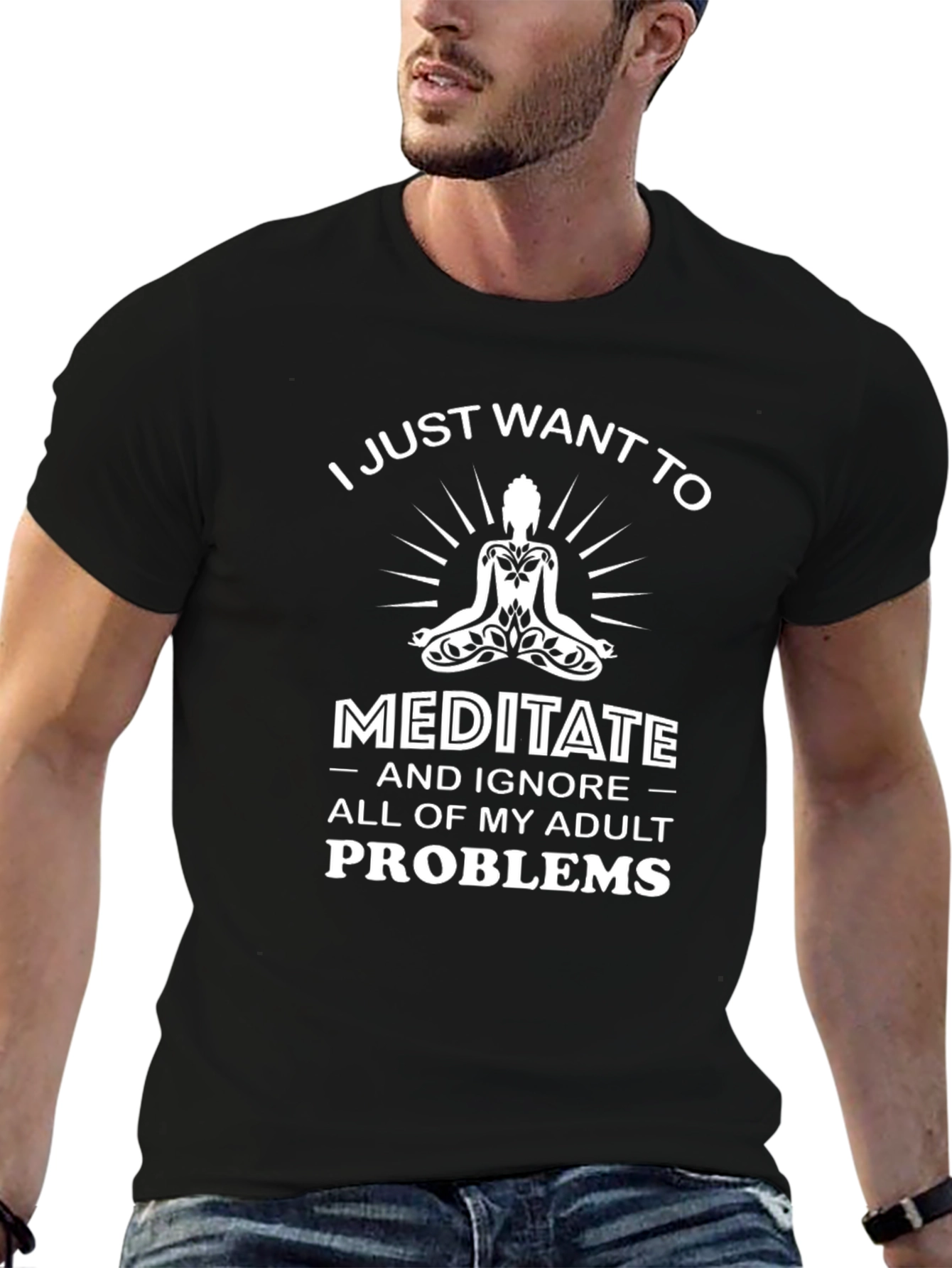 Meditate & Ignore Adult Problems T-Shirt