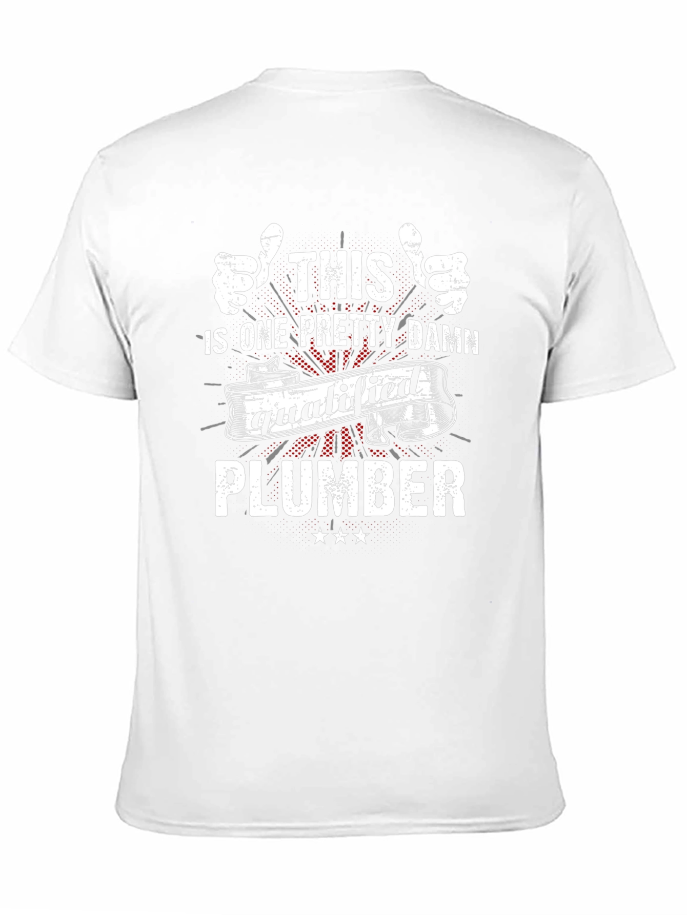 Qualified Plumber Graphic Tee - Black Cotton Blend