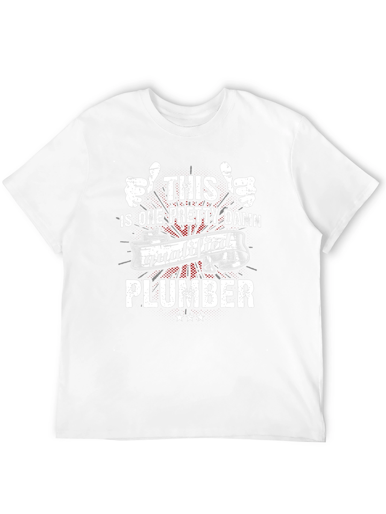 Qualified Plumber Graphic Tee - Black Cotton Blend
