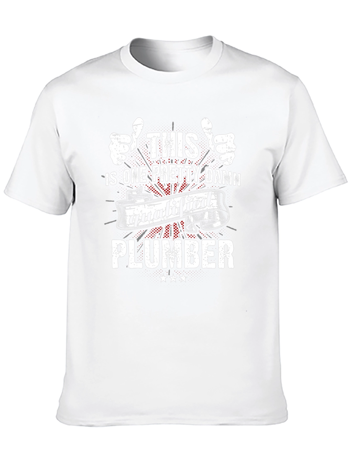 Qualified Plumber Graphic Tee - Black Cotton Blend