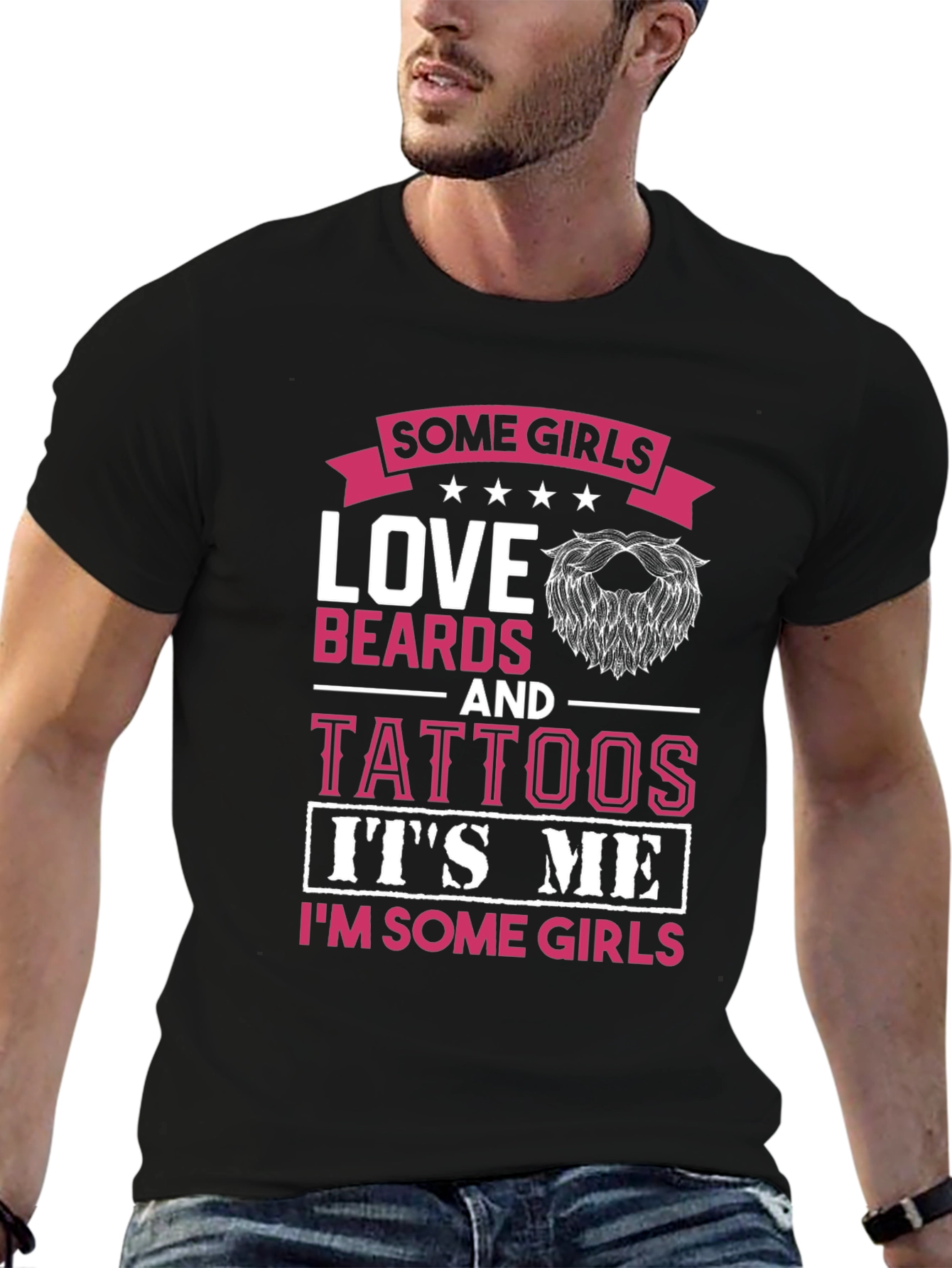 Love Beards & Tattoos Graphic T-Shirt