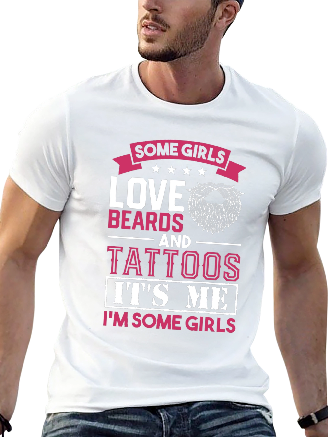 Love Beards & Tattoos Graphic T-Shirt