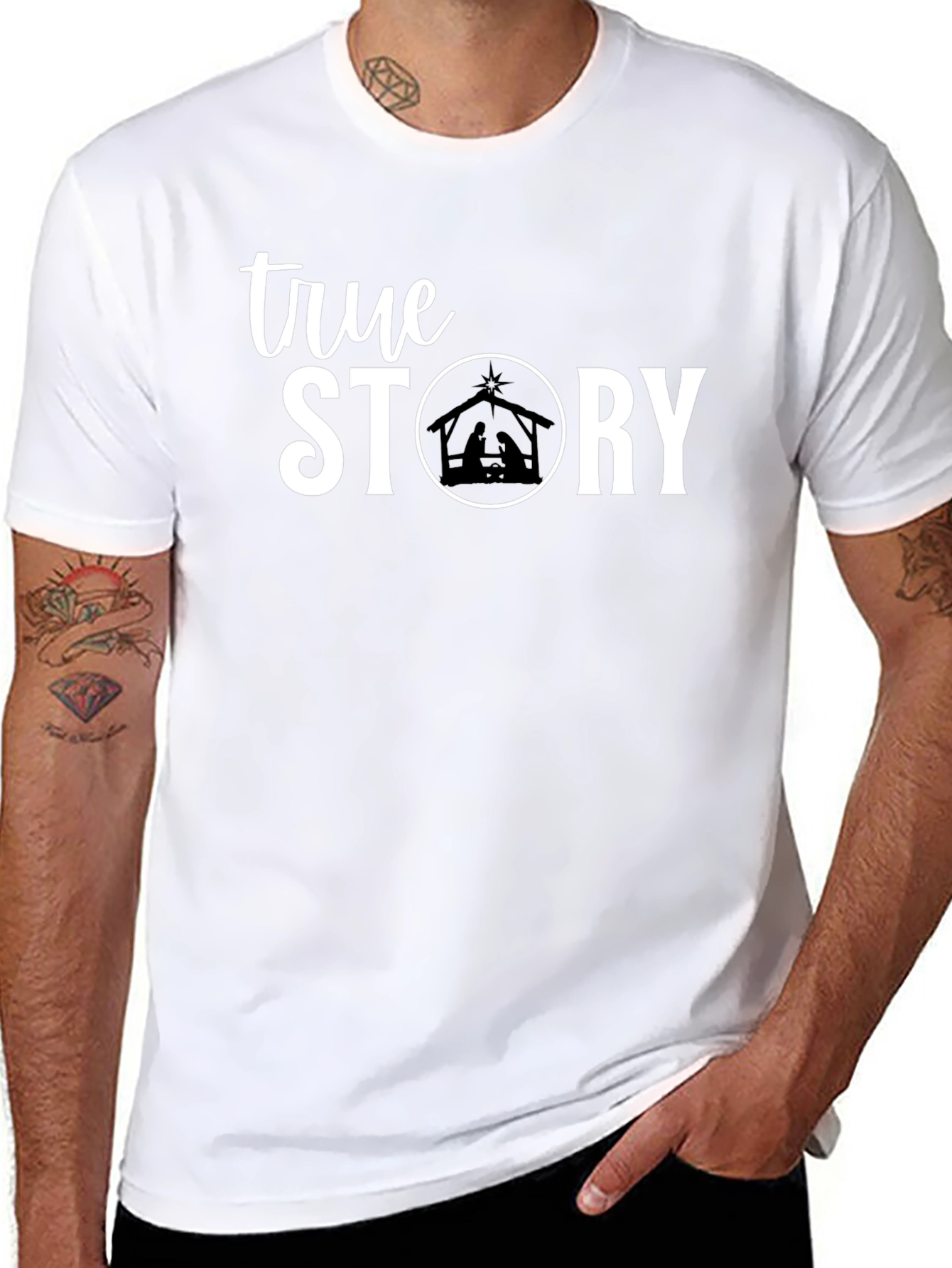 True Story Christmas Nativity Scene T-Shirt