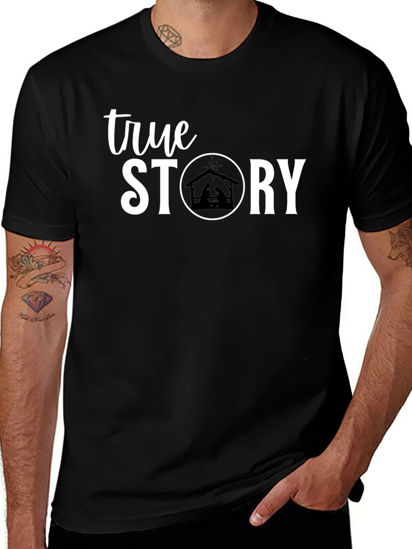 True Story Christmas Nativity Scene T-Shirt