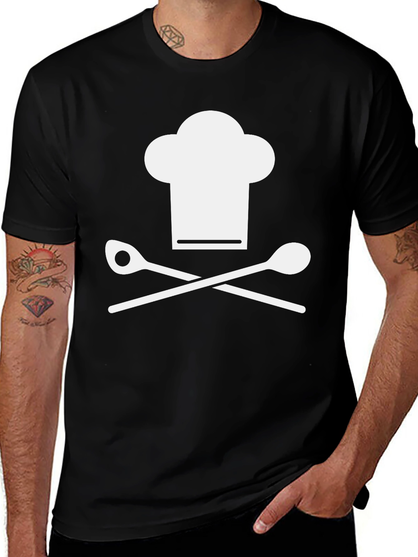 Chefs Hat & Spoons Graphic T-Shirt