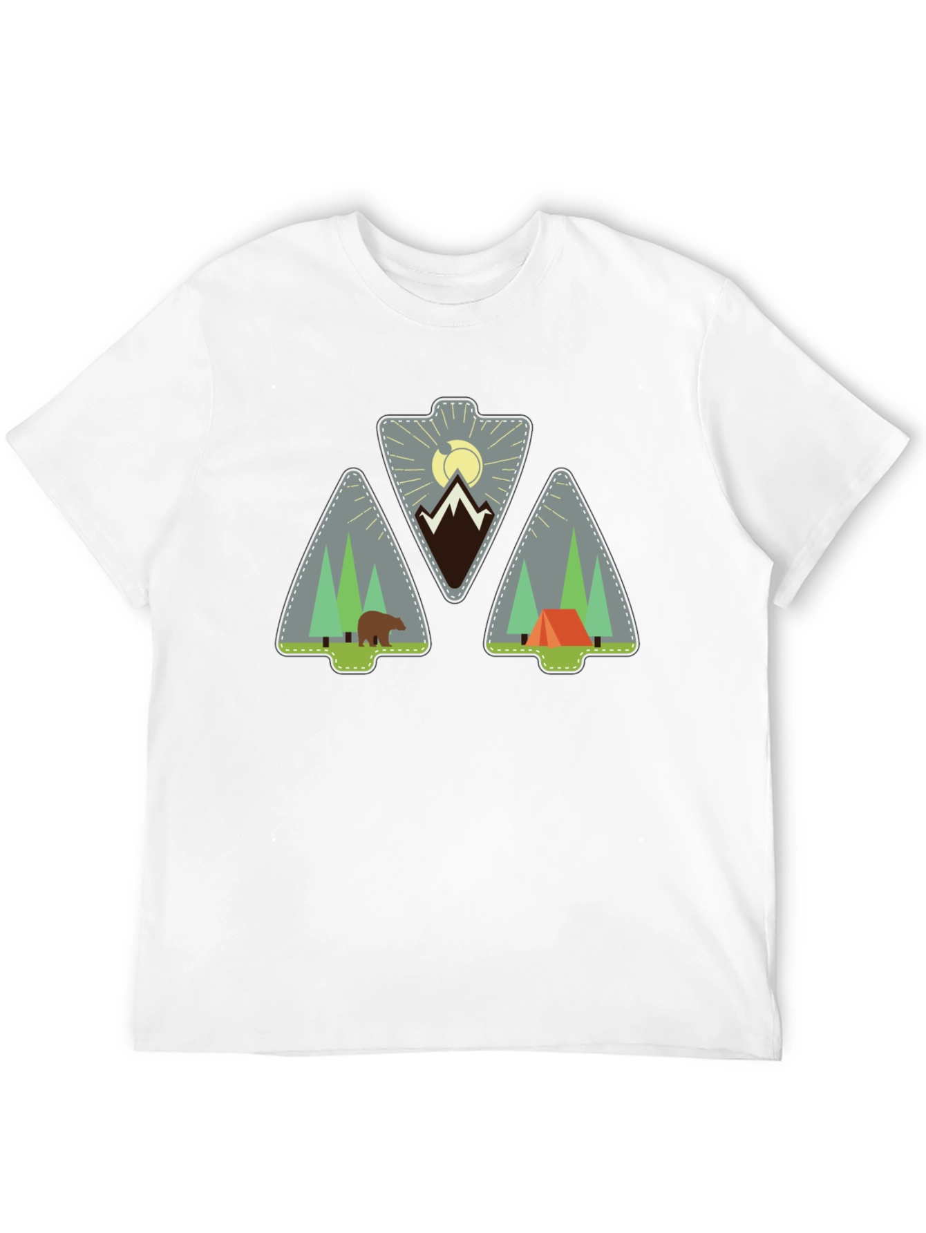 Nature Graphic Tee - Camping Arrowhead Design