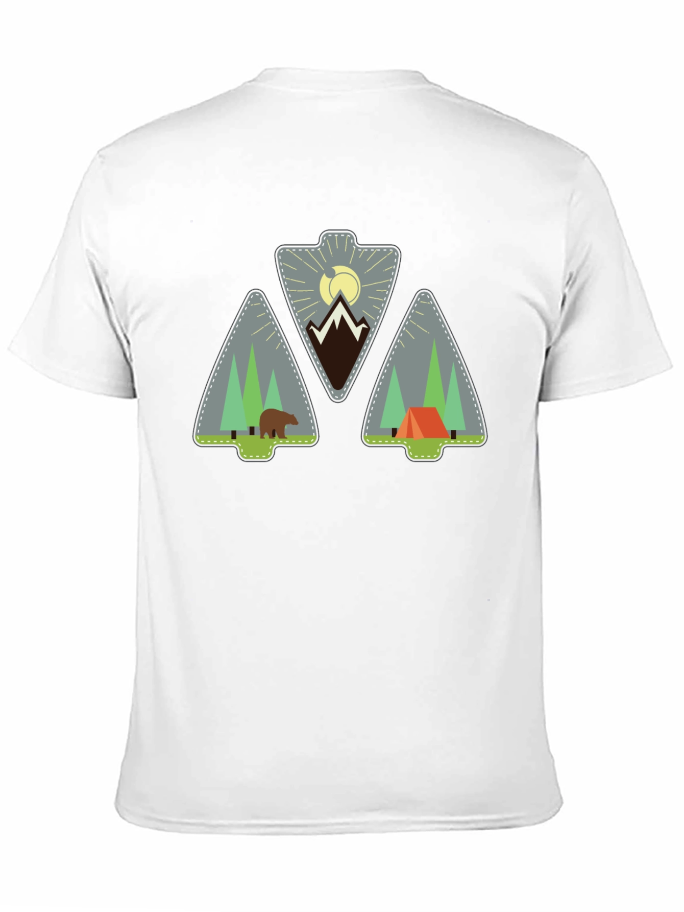 Nature Graphic Tee - Camping Arrowhead Design