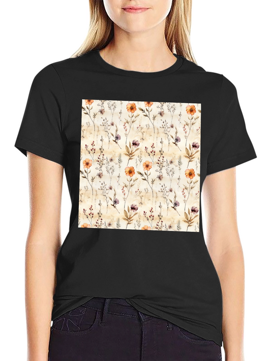Floral Print Crew Neck T-Shirt