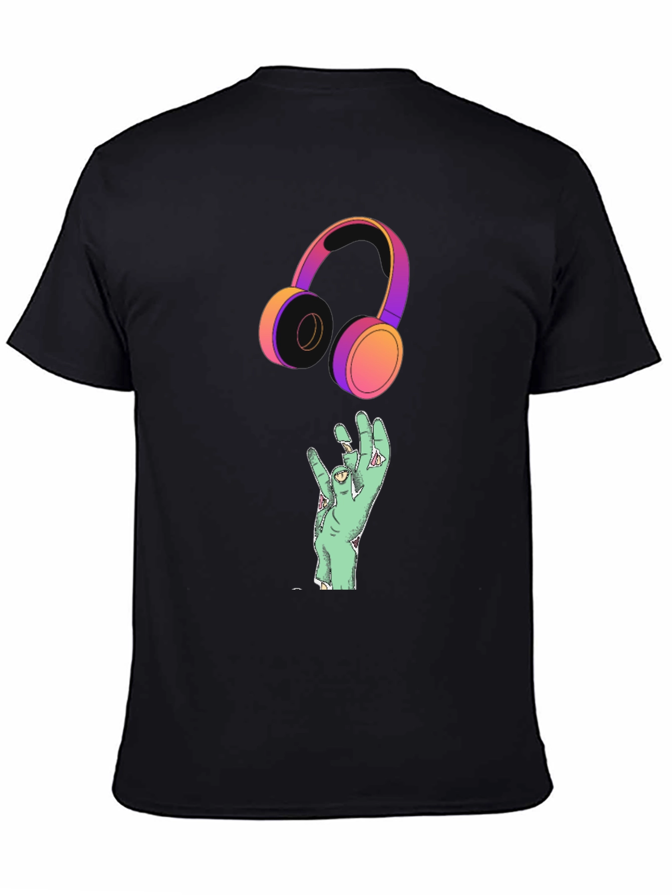 Zombie Hand Headphones Graphic Tee