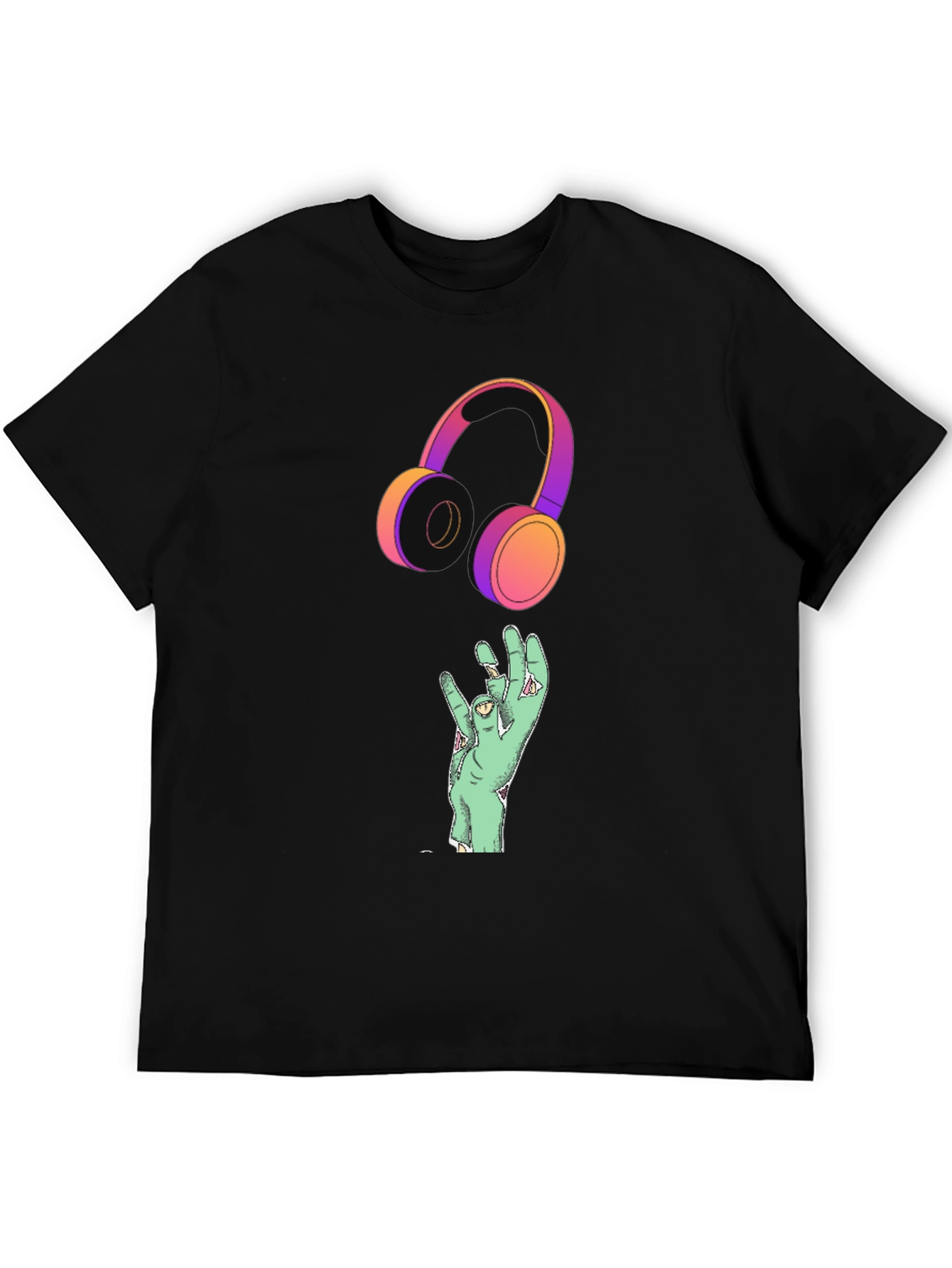 Zombie Hand Headphones Graphic Tee