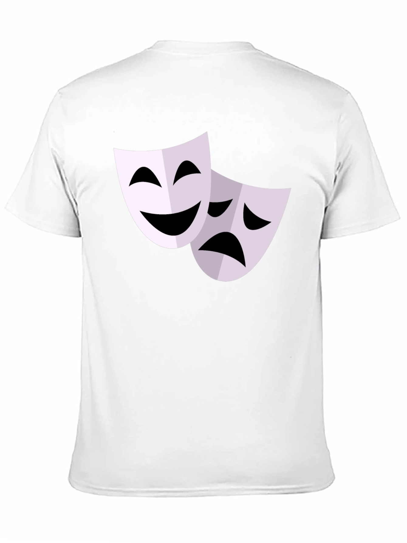 Comedy Tragedy Mask Graphic T-Shirt - Black