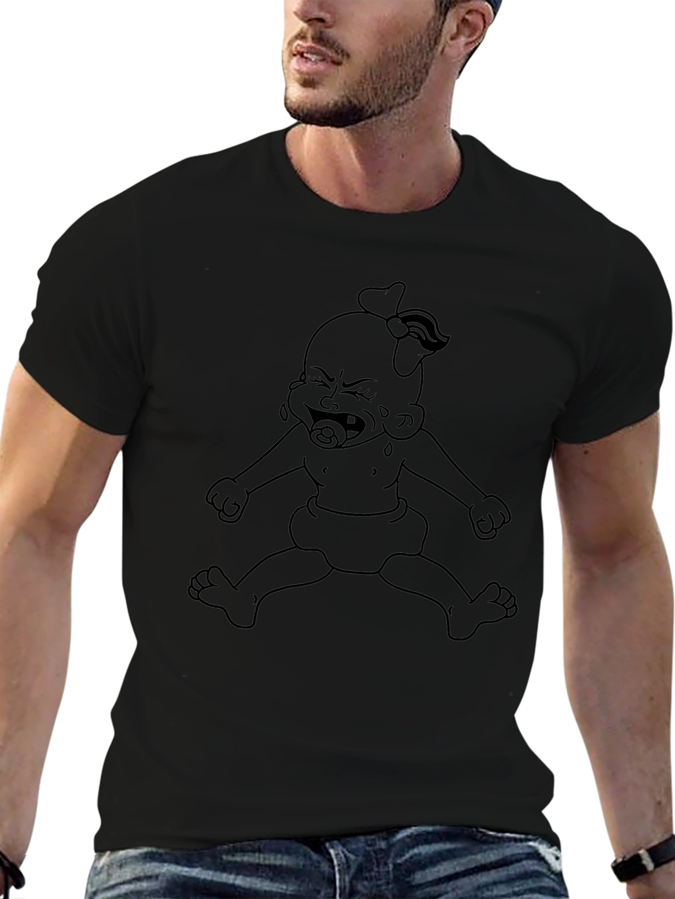 Baby Graphic Tee - Unisex Black T-Shirt