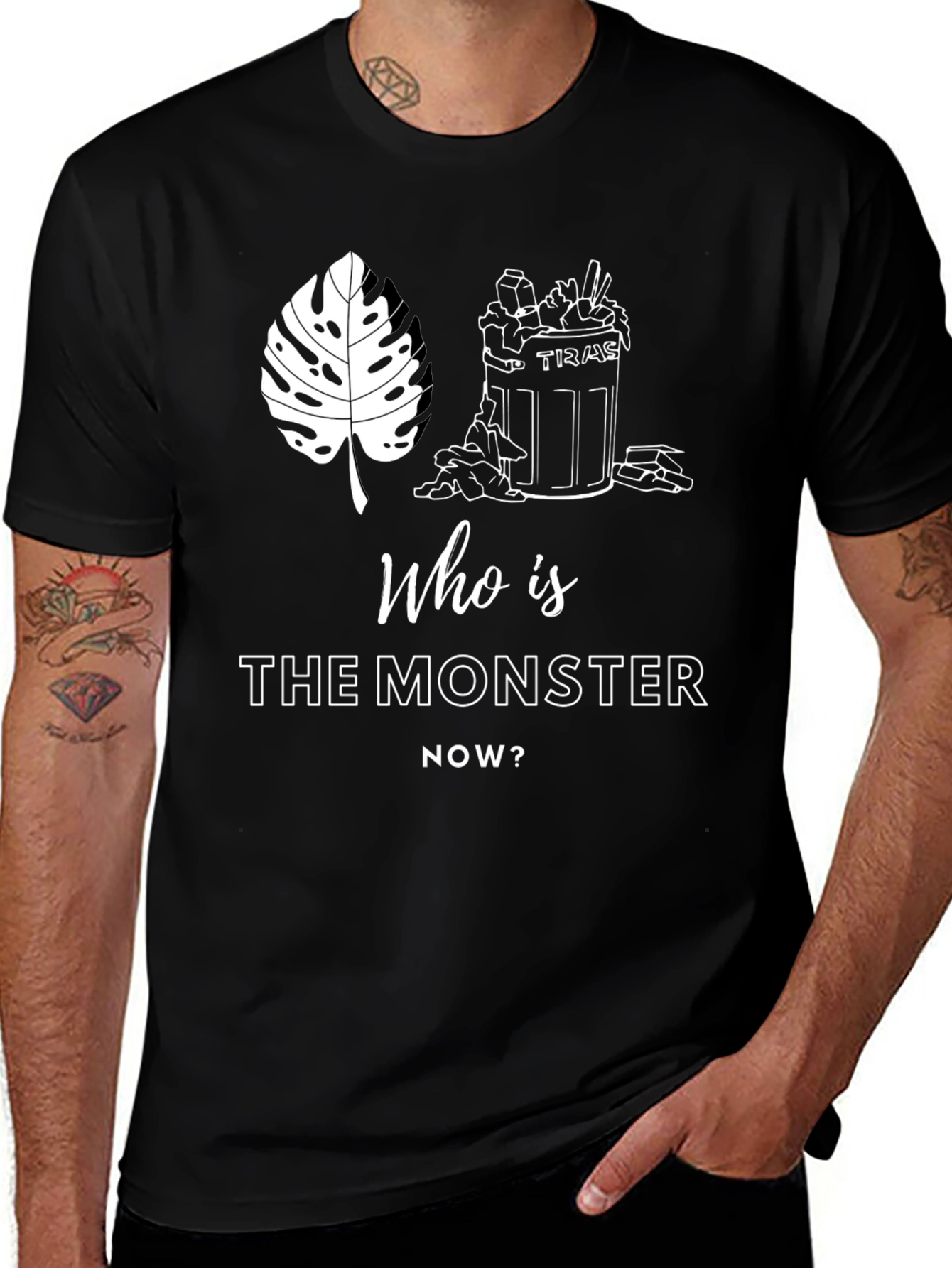 Monster T-Shirt: Houseplant vs. Human Trash
